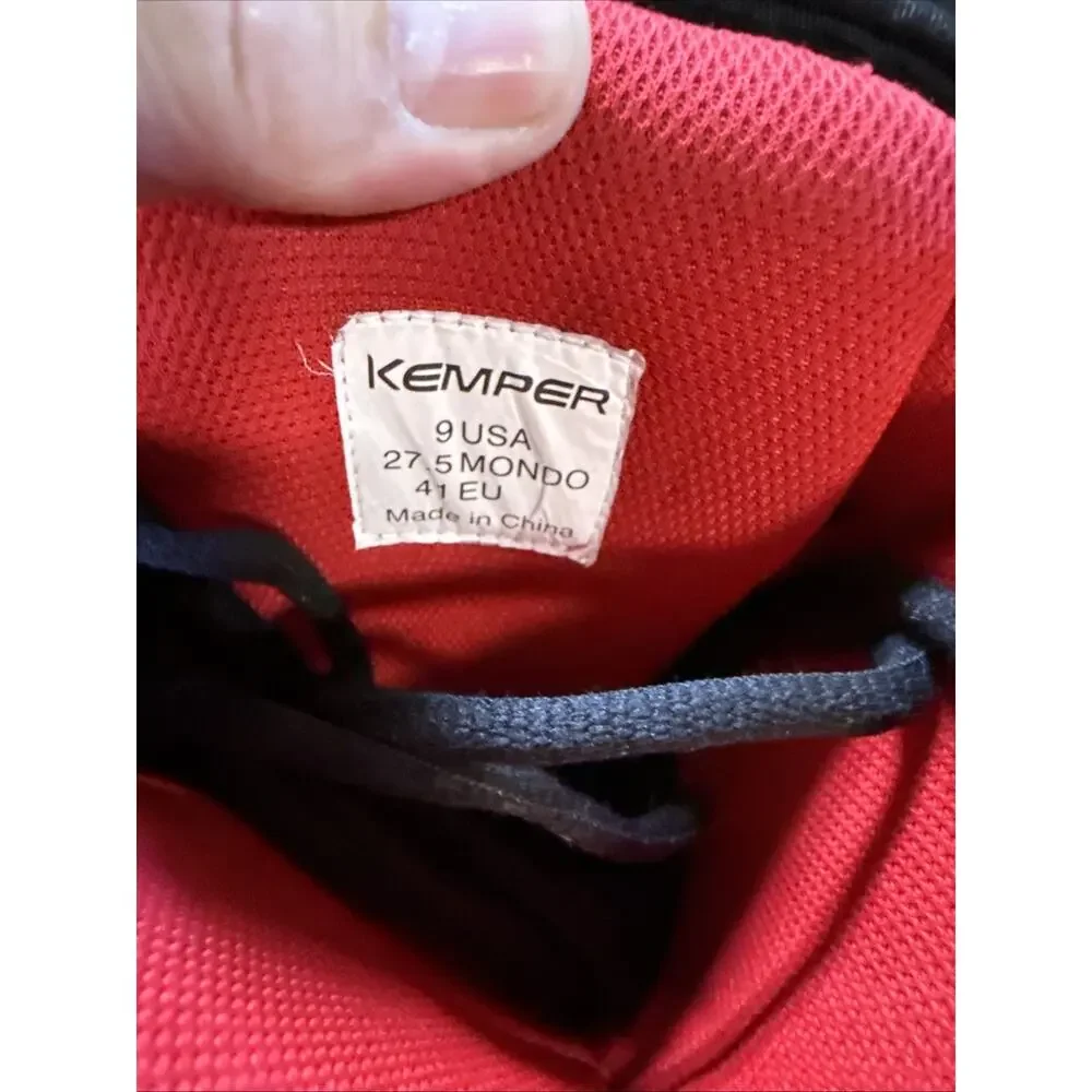 Kemper Snowboard Boots size 9 BLACK Red White Accents Very Nice